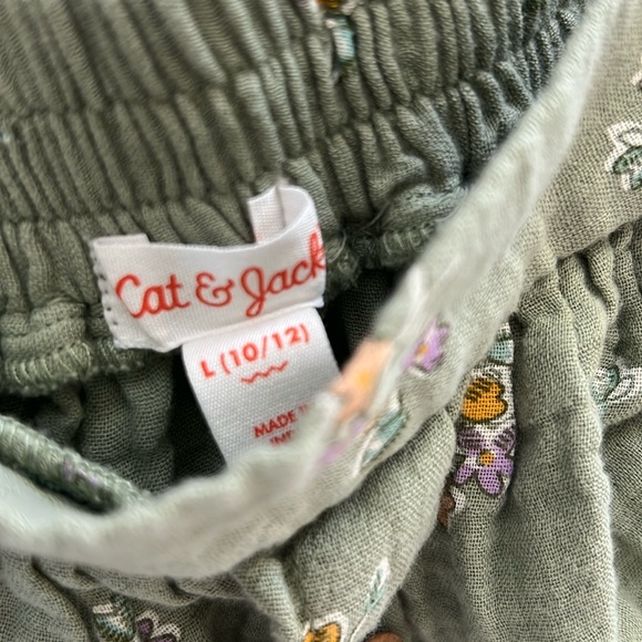 📫 BUY 2 for $20📫 Cat&Jack Dainty Green Flower Print Girl skirt size L 10/12 - Picture 5 of 6